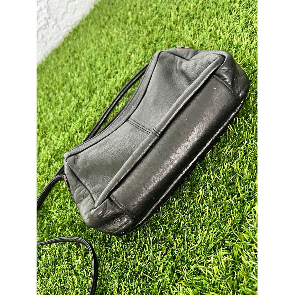 Vintage Fossil Black Genuine Leather Small Shoulder Purse - Picture 8 of 12